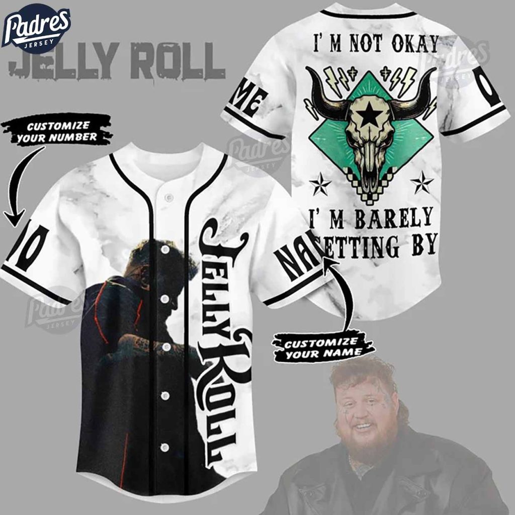 Jelly Roll Country Singer Custom Baseball Jersey