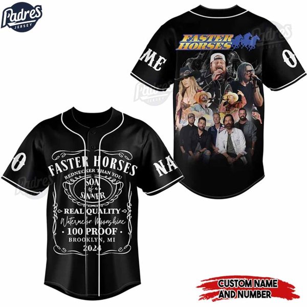 Jelly Roll Faster Horses Custom Baseball Jersey Style 1