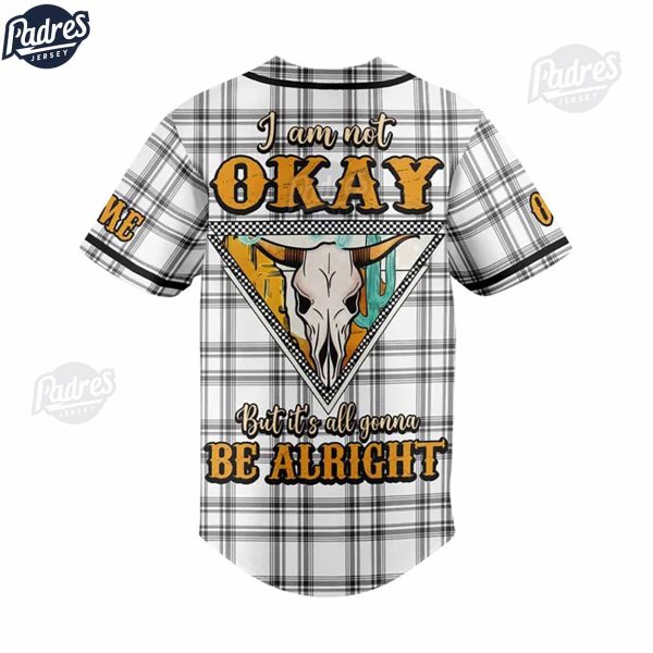 Jelly Roll I Am Not Okay Custom Baseball Jersey Fans 3