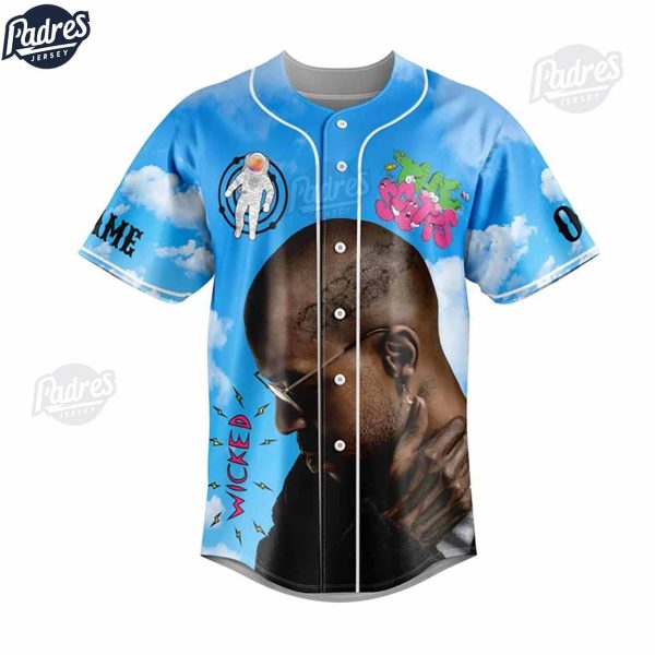 Kid Cudi Insano Tour Custom Baseball Jersey 3