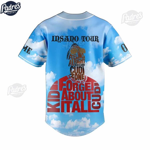 Kid Cudi Insano Tour Custom Baseball Jersey 4