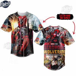 Marvel Studios Deadpool & Wolverine Smile Custom Baseball Jersey