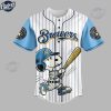 Milwaukee Brewers Snoopy Custom Baseball Jersey Style 3