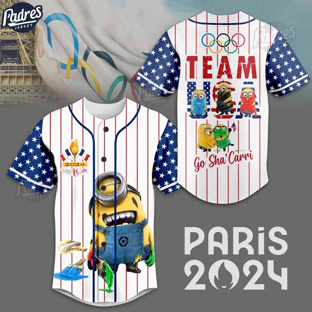 Minion Team USA Olympic Paris Baseball Jersey