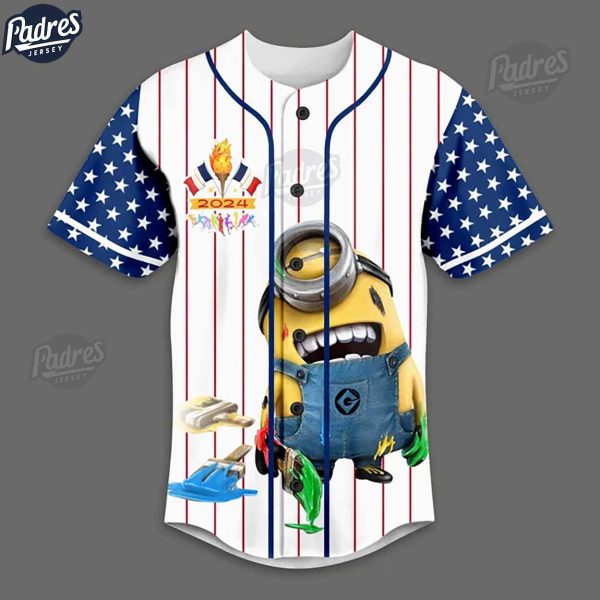 Minion Team USA Olympic Paris Baseball Jersey 2