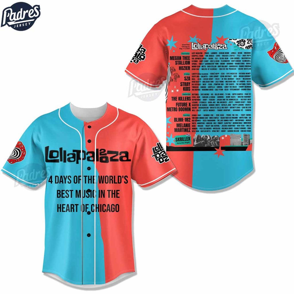 Music Lollapalooza Baseball Jersey