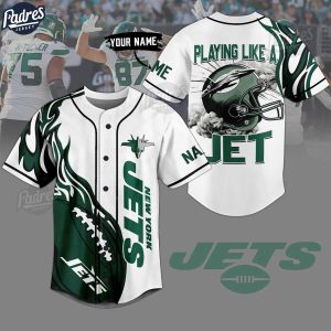 NFL New York Jets Personalized Baseball Jersey 1