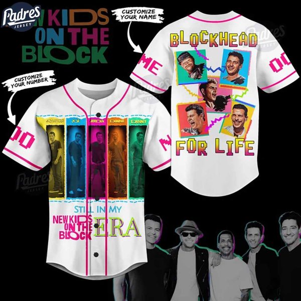 New NKOTB Blockhead For Life Custom Baseball Jersey 1