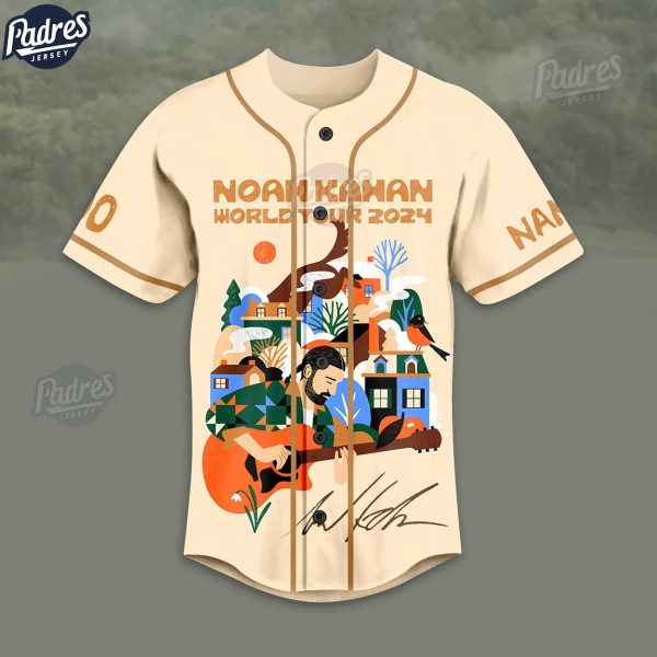 Noah Kahan 2024 Tour Custom Baseball Jersey Fan Gear 2