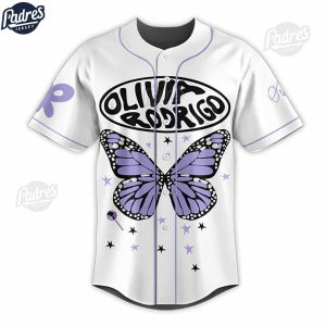 Olivia Rodrigo Custom White Baseball Jersey Style 1