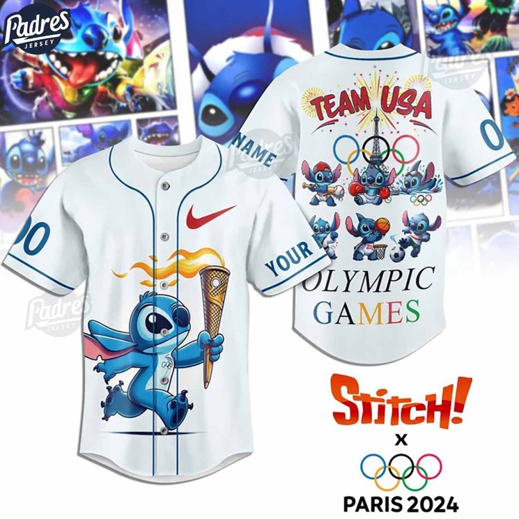 Olympic Games Team USA Stitch Custom Baseball Jersey