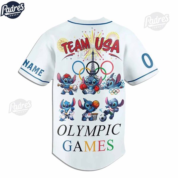 Olympic Games Team USA Stitch Custom Baseball Jersey 3