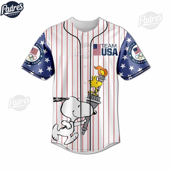 Olympic Paris Snoopy Personalized Baseball Jersey 3