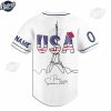 Olympic Paris Team USA Custom White Baseball Jersey 2