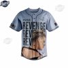 P!nk Revenge Custom Grey Baseball Jersey 3