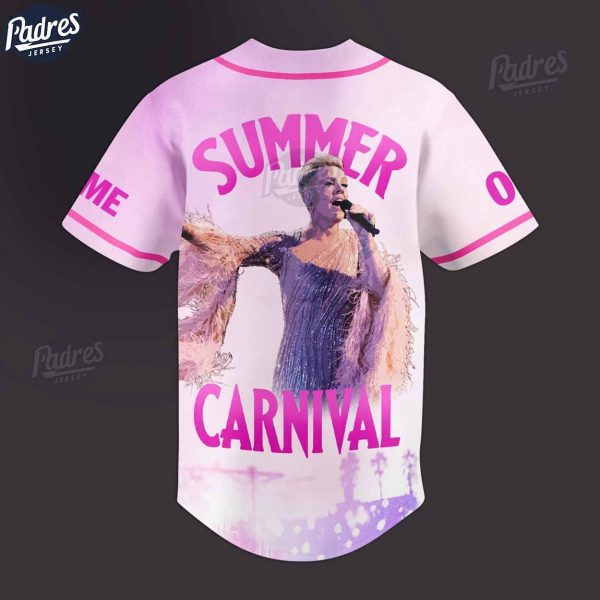 P!nk Summer Carnival Custom Baseball Jersey 3