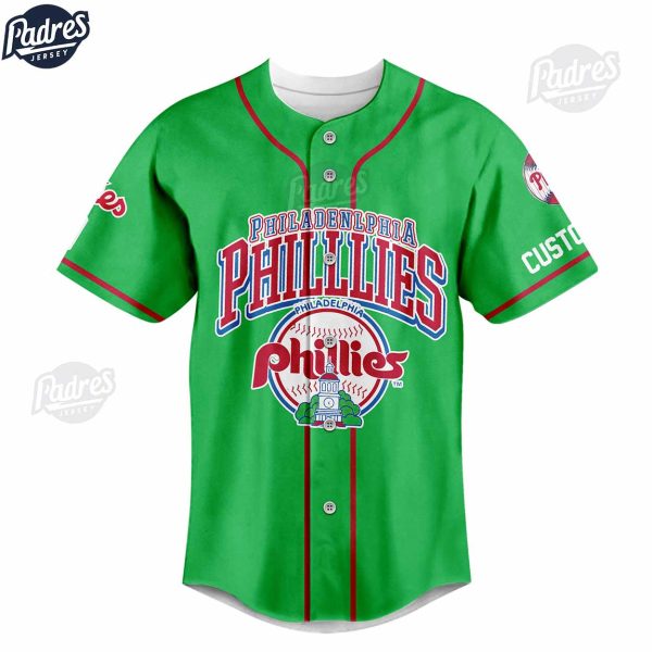 Philadelphia Phillies Green Custom Baseball Jersey Style 4