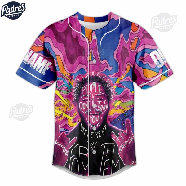 Post Malone Custom Baseball Jersey People Don't Like It When You Are Different 2 1