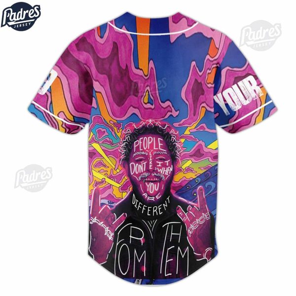 Post Malone Custom Baseball Jersey People Don't Like It When You Are Different 3 1