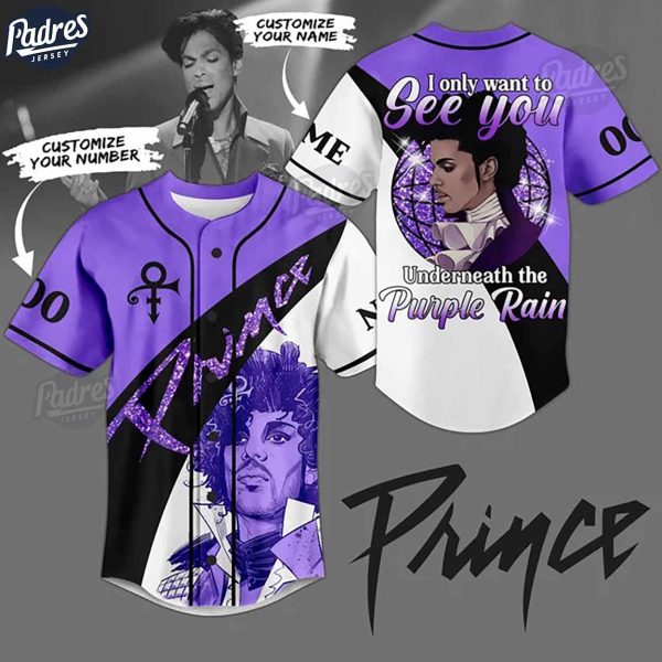 Prince Purple Rain Custom Baseball Jersey 1