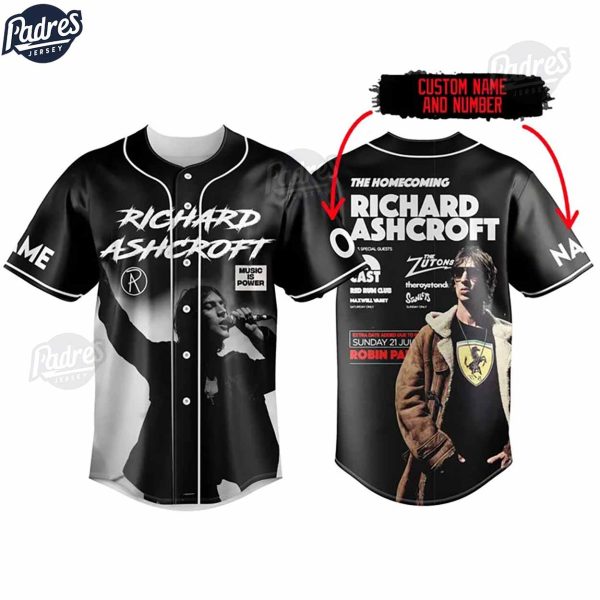 Richard Ashcroft Custom Baseball Jersey Style 1