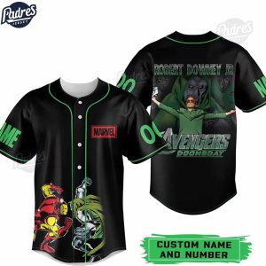 Robert Downey Jr Marvel Avengers DoomsDay Custom Baseball Jersey 1