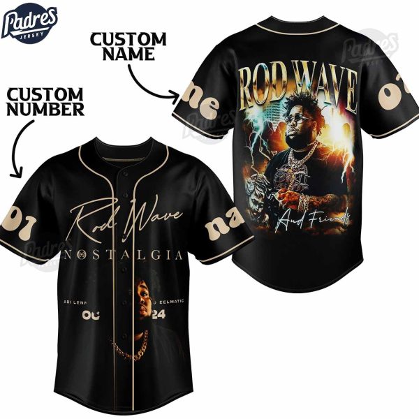 Rod Wave Nostalgia Tour 2024 Custom Baseball Jersey 1