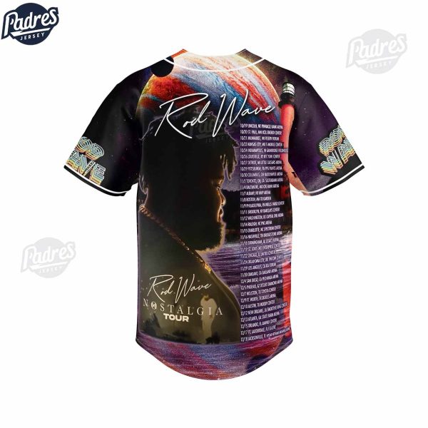 Rod Wave Nostalgia Tour Custom Baseball Jersey 3