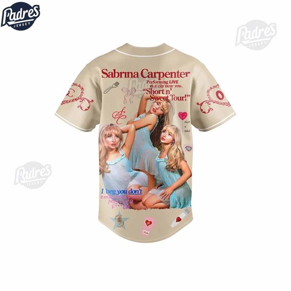 Sabrina Carpenter Custom Baseball Jersey Style 3 1