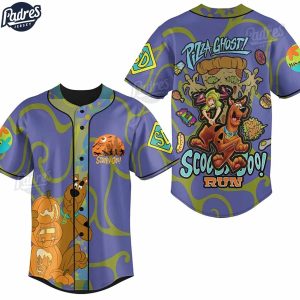 Scooby Doo Pizza Ghost Baseball Jersey 1