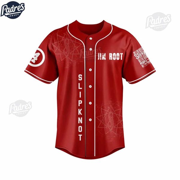 Slipknot Custom Red Baseball Jersey 1