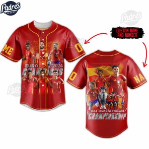 Spain Euro 2024 Champions Custom Baseball Jersey 1