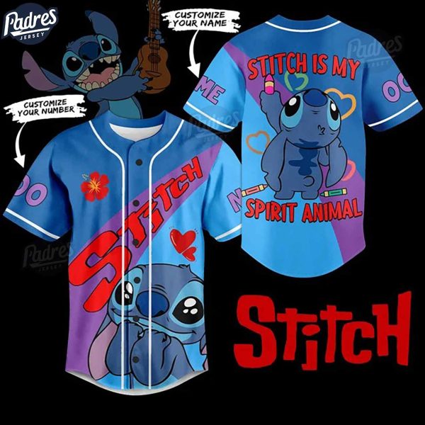 Stitch Disney Custom Baseball Jersey My Spirit Animal 1