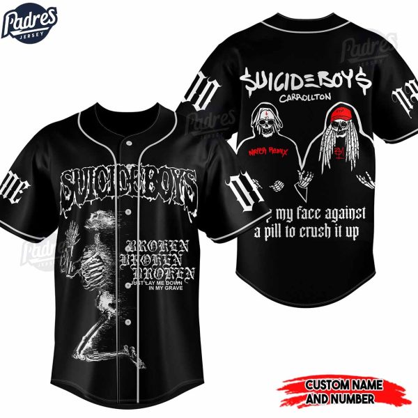 Suicideboys Carrollton Custom Black Baseball Jersey Online 1