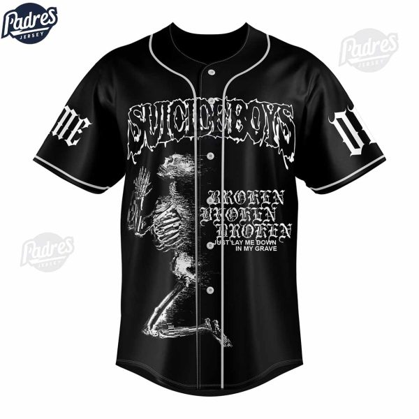 Suicideboys Carrollton Custom Black Baseball Jersey Online 3