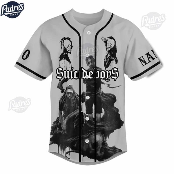 Suicideboys Custom Grey Baseball Jersey Online 2