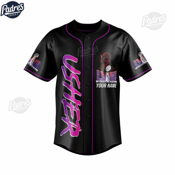 Super Bowl 2024 Usher Custom Baseball Jersey 2