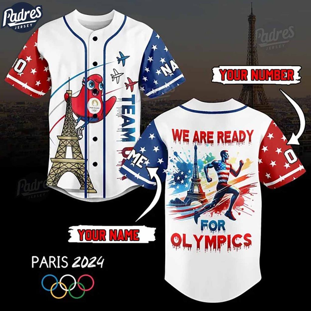 Team USA We Are Ready For Olympics Custom Baseball Jersey