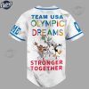 Team Usa Olympic Dreams Stronger Together Custom Baseball Jersey 3