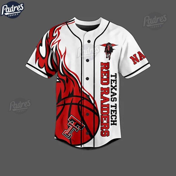 Texas Tech Red Raiders Basketball Gun Up Custom Baseball Jersey 3