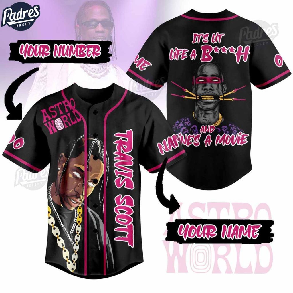 Travis Scott Astroworld Custom Baseball Jersey Style