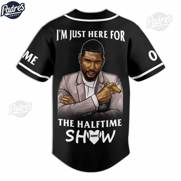 Usher Custom Black Baseball Jersey Style 2