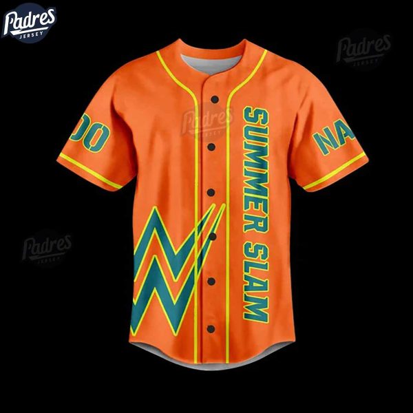 WWE Summerslam 2024 Custom Orange Baseball Jersey Online 2