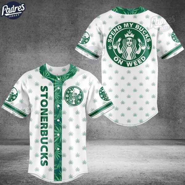 Weed Starbucks Baseball Jersey Style 1