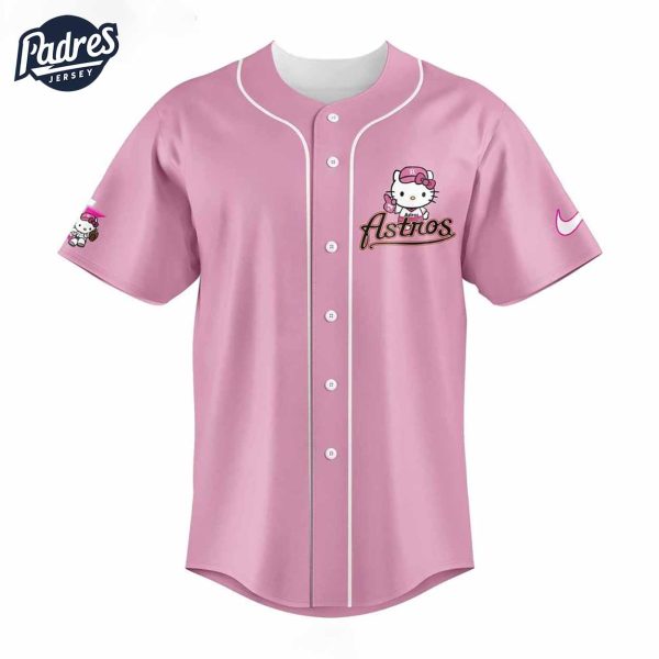 Houston Astros Pink Baseball Jersey Hello Kitty Design