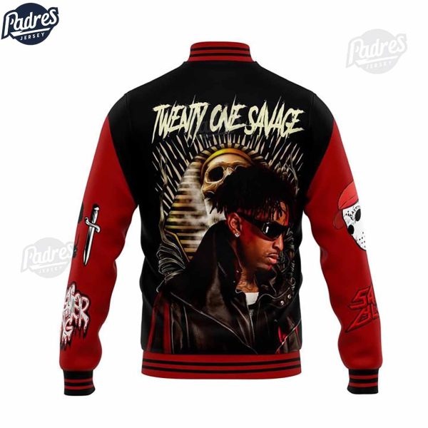 21 Savage Immortal Twenty One Savage Baseball Jacket Style 3