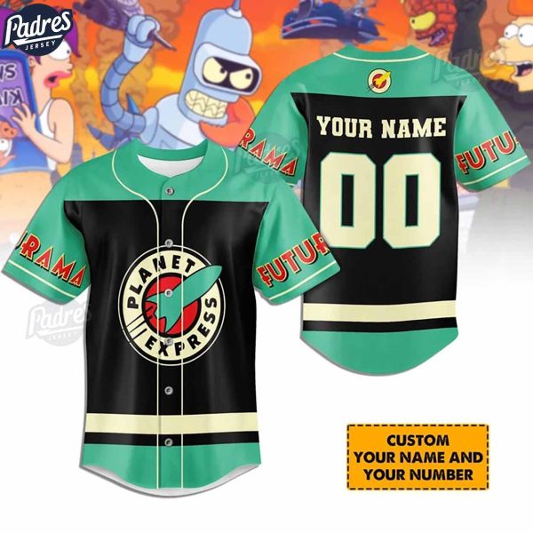 Cartoon Futurama Custom Baseball Jersey Style 1