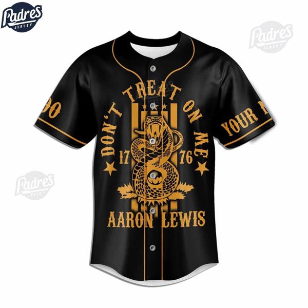 Custom Aaron Lewis Baseball Jersey 3