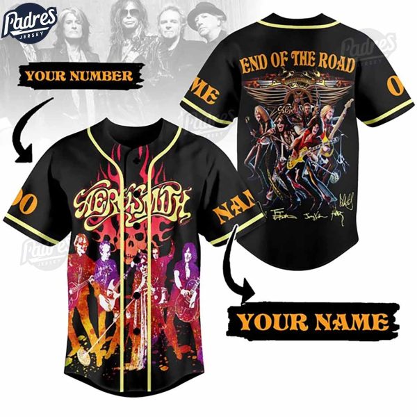 Custom Aerosmith End Of The Road Baseball Jersey 1