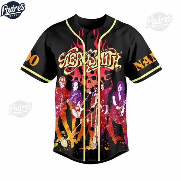 Custom Aerosmith End Of The Road Baseball Jersey 2